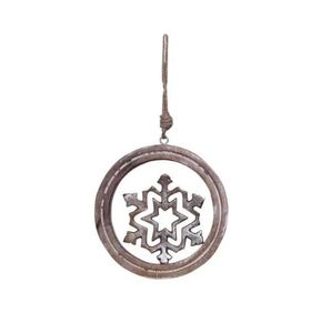 Tendance arbre de Noël argent fini en anneau suspendu en bois pour la maison et le jardin décoratif Festival saison décoration de vacances - Product Image 3