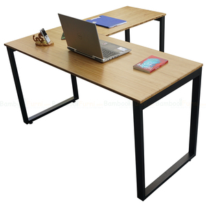 RecBamboo BFRB008 L-Shaped 140x140cm Corner <b>Desk</b> Simple Design Foldable and Portable <b>Computer</b>/Laptop Table - Product Image 1