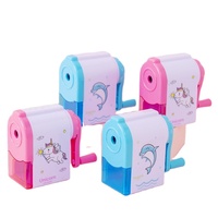 Taille-crayon manuel à manivelle pour crayons de différentes tailles, idéal pour l'usage quotidien des étudiants