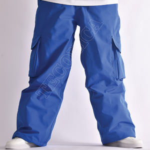 Men's Plus Size Baggy Ski <b>Trousers</b> Waterproof Breathable <b>Winter</b> Snowboard Pants Zipper Fleece Lining Windproof <b>Warm</b> Loose Ski - Product Image 2