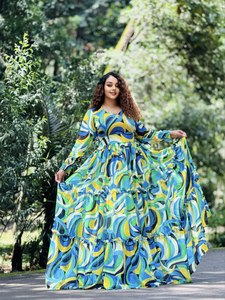 Premium Printed Chiffon Fabric with Elegant Prints for Dresses Gowns Home Decor Bulk Supply UAE Dubai Custom Manufacturing - Product Image 6