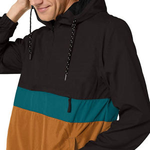 Anorak-Chaqueta a prueba de viento, chaqueta de manga larga con etiqueta personalizada, media cremallera, precio al por mayor, superventas - Product Image 5