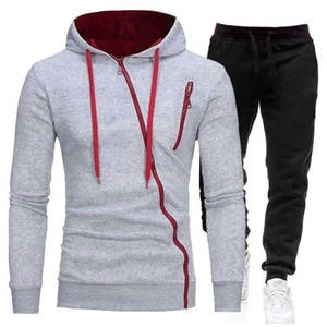Conjunto Deportivo de 2 Piezas para Hombre, con Capucha, 100% Algodón Transpirable de Alta Calidad, Diseño Casual con Franja Lateral, Impresión Personalizada, Estilo Simple - Product Image 3