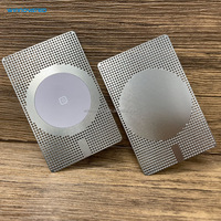 Cartes d'affaires numériques hybrides de luxe imprimables NFC en métal plaqué or 24 carats