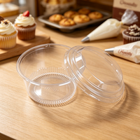 Boîte à gâteau en plastique transparent avec couvercle, boîte à clapet en PET de qualité alimentaire, fabricant, logo personnalisé pour dessert, mousse, pâtisserie, en gros