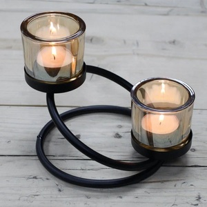 Luxury Lotus Design Metal Candle Stand T Light New Style Customized Digital Printing Holder Wedding Candle Stand - Product Image 3