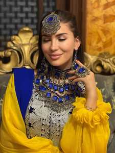 Robe Afghani Kuchi pour femmes élégante Robe de mariage respirante avec détails en dentelle Tissu de haute qualité Vêtements de fête de mariée - Product Image 2