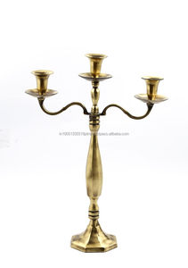Candélabre en laiton de luxe pour la décoration de mariage et de fête en laiton bougeoirs à 3 bras candélabres centre de table - Product Image 5