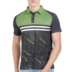 Polo à boutons fins de couleur unie, avec design en sublimation personnalisée, manches courtes en tricot pour hommes, d'été, grande taille, à prix raisonnable - Product Image 2