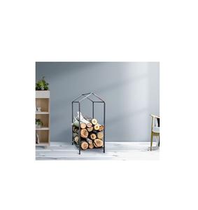 Modern Elegant Scroll Design Wrought Iron Handcrafted <b>Log</b> Rack for Decorative Functional <b>Fireplace</b> Wood Storage Solution - Product Image 1