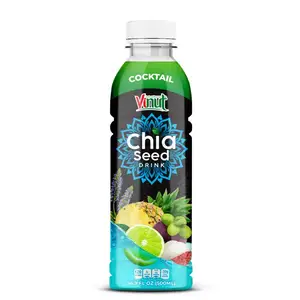 Kokteyl lezzet ile Chia tohum içecek 16.9 floz VINUT ücretsiz örnek özelleştirilmiş tasarım OEM ODM hizmeti özel etiket