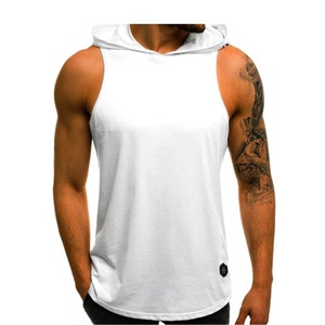 Personnalisé Tricoté Style Décontracté Uni Couleur Unie 100% Coton Fitness Débardeur Haute Qualité Hommes Musculation Running Vente en Gros - Product Image 6