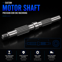 Arbre de moteur sur mesure - Acier usiné de précision avec gorge de roulement et support de rotor pour moteur électrique, usinage CNC, rectification, OEM, ODM