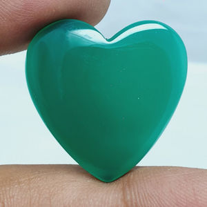 Grado superior 100% ónix verde Natural facetado a mano tallado en forma de corazón piedra preciosa fabricación de joyas 10mm ónix verde piedra preciosa suelta a granel - Product Image 1