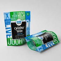 Sachet refermable personnalisé imprimé pour granola, sachet souple refermable de qualité alimentaire pour céréales et fruits secs