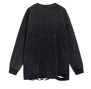 เสื้อฮู้ดสำหรับผู้ชายผ้าดิบปักชายเสื้อครอป Boxy สีซีดแสงแดดออกแบบได้ตามต้องการ - Product Image 6