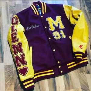 เสื้อแจ็กเก็ตหนังขนสัตว์สำหรับผู้ชายวินเทจปักลายด้วยกรด - Product Image 6