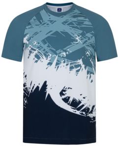 Prix usine t-shirt pour hommes pour le Football tissu évacuant l'humidité hommes t-shirt dynamique abstrait impression vêtements hommes Vietnam usine - Product Image 2