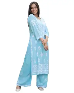 Fornecedor de Kurti para bordados de mulheres, conjunto de tendências de fantasia mais vendido da Índia