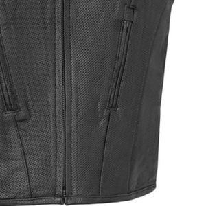 ¡Chaleco de cuero reversible personalizable de alta calidad para mujeres y hombres, ropa exterior de verano transpirable con parte superior de lona a la venta! - Product Image 5