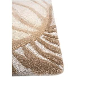 Tapis Hacienda en laine et viscose tufté à la main, 10 mm d'épaisseur, motif floral rayé abstrait, rectangulaire, pour couloir, salon - TNQ-3276 - Product Image 4