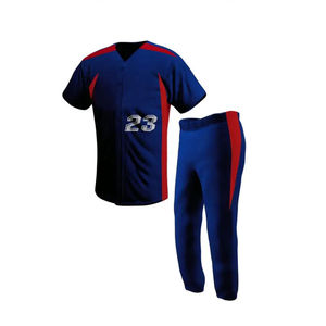 Uniformes de baseball/softball pour hommes en polyester 100% personnalisés OEM, taille plus, qualité supérieure, ensemble de maillot et pantalon respirant à séchage rapide - Product Image 1