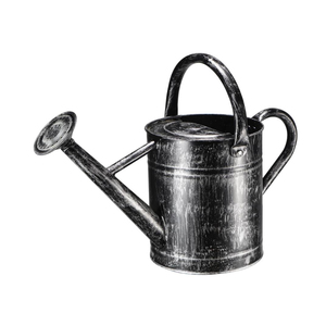 Regadera blanca con mangos de madera Regadera de metal Regadera de plantas perfecta para uso en interiores y exteriores - Product Image 2