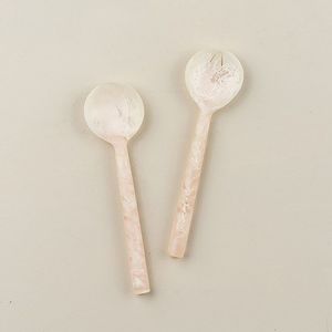 Cuillère et fourchette à salade modernes en résine design, ensemble de couverts élégants, faits à la main, pour les fêtes, la table à manger, manche long - Product Image 3