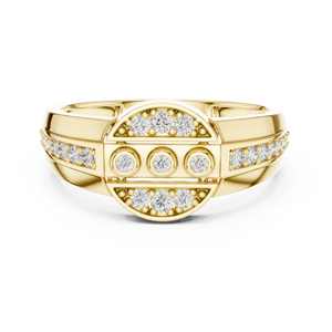 Round Diamond Engagement Ring with Multi Stone Circle Design | Luxury Bridal Fine Jewelry Ring for Proposal Wedding and - Product Image 6