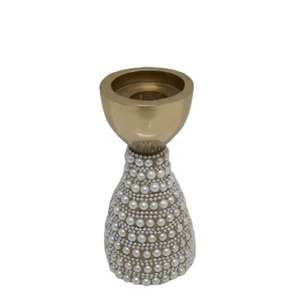 Portavelas de Lujo de Diseño en Hierro Plateado Mate con Acabado Pulido, Portavelas de Aluminio de la Mejor Calidad para Velas de Té, para Navidad - Product Image 5