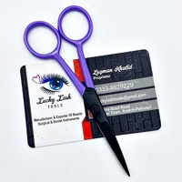 Kit d'extension de cheveux Lucky Lash Tools de haute qualité, noir mat, violet foncé, étiquette personnalisée, ciseaux en acier inoxydable de qualité chirurgicale