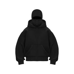 New Men's Customized Winter Embroidered Hoodie High Quality 100% Cotton 550GSM Thickened Oversized Double <b>Hood</b> Drop Shoulder - Product Image 1