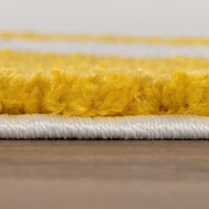 Modern <b>Printed</b> Yellow & White Diamond Rug for Living Room <b>Bedroom</b> Entryway - Product Image 5