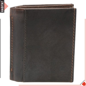 Portefeuilles marron foncé de qualité supérieure en cuir de vachette véritable fabriqués à la main - Product Image 1