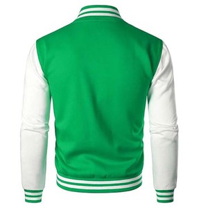 Top Selling High Quality 100%cotton Leather Sleeve Custom Design Embroidery Logo <b>Winter</b> <b>Men's</b> New Design Striped <b>Man</b> <b>Jackets</b> - Product Image 3