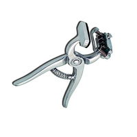 Pince à tatouer standard 3/8 4 chiffres, à dégagement rapide, en aluminium moulé sous pression, équipement vétérinaire, pince à tatouer pour animaux de compagnie