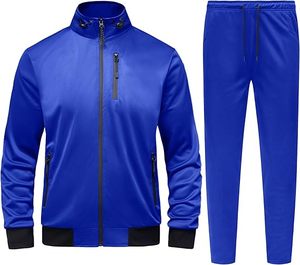 GYMELITE Men's Fashion Workout Sportswear Full Zip Athletic Tracksuit Set Windbreaker for <b>Winter</b> Exercise - Product Image 6