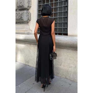 Vestido de tul y gasa con corte en cintura estilo imperio Archernar 2704-8 - Product Image 6