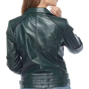 Wholesale Women's Leather <b>Jacket</b> <b>Plus</b> <b>Size</b> Knitted Breathable Eco-Friendly <b>Waterproof</b> Lightweight - Product Image 2