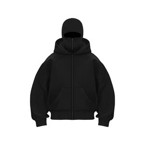 Factory Wholesale Balaclava <b>Hoodie</b> and <b>Ninja</b> <b>Hoodie</b> Fashion Autumn Custom Mask New Winter <b>Hoodie</b> Solid Outwear Zip Hooded - Product Image 3