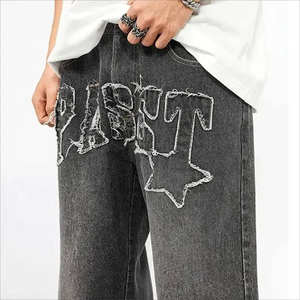 Pantalones Vaqueros Harem para Hombre, Lavado Medio, Cintura Alta, Ecológicos, Ligeros, de Mezclilla, Tejidos, con Logotipo Personalizado OEM, Estilo Otoñal - Product Image 1