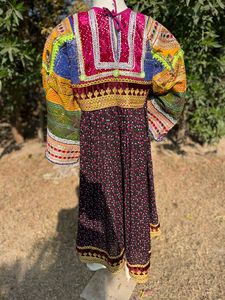 Directo de fábrica cómodo transpirable afgano Kuchi vestido nuevo Afghani Kuchi fiesta colección encaje lentejuelas botón sólido al por mayor - Product Image 6