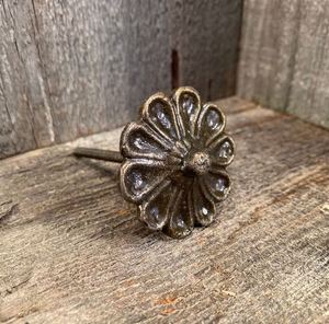 New cast iron knob flower pull cabinet drawer for home dresser door cabinet furniture decorative <b>kitchen</b> wardrobe handle knobs - Product Image 2