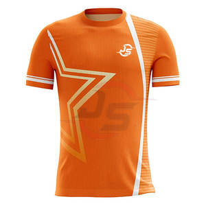 Venta al por mayor de alta calidad 100% poliéster Reversible de secado rápido transpirable ligero cuello en V manga corta diseño personalizado fútbol - Product Image 1