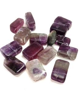 Cubo de cristal de fluorita arcoíris, piedra caída tallada para curación y guijarro de ágata Reiki con Chakra grabado, piedras preciosas al por mayor - Product Image 2