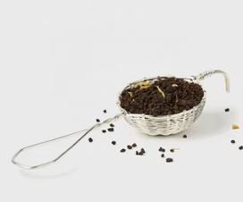 Passoire à thé en laiton de qualité supérieure avec mailles fines, manche long, design élégant, parfait pour la préparation du thé en feuilles en vrac à la maison - Product Image 2