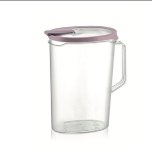 Carafe à eau écologique en plastique 2,2 litres avec poignée moderne et couvercle, pichet à jus transparent, vaisselle en gros, carton de 12 pièces, usage domestique - Product Image 3