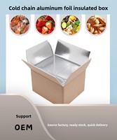 Boîte en carton ondulé en aluminium imperméable personnalisée pour l'emballage des aliments frais, la conservation des fruits, la chaîne du froid, l'expédition