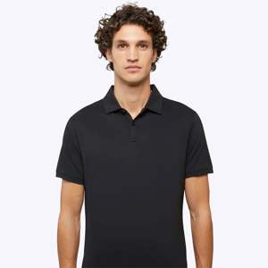 Polos de dobladillo curvo de primera calidad para hombre, mezcla de algodón suave, diseño ajustado disponible en varios colores para ropa informal y de negocios - Product Image 2