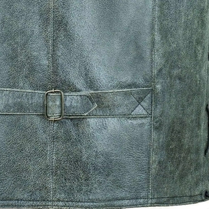 เสื้อกั๊กหนังแท้สำหรับผู้ชายระบายอากาศได้ดี - Product Image 5